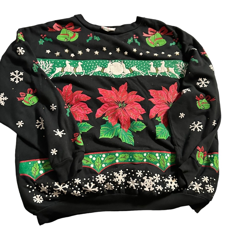 Nutcracker vintage ugly Christmas sweater women's size large